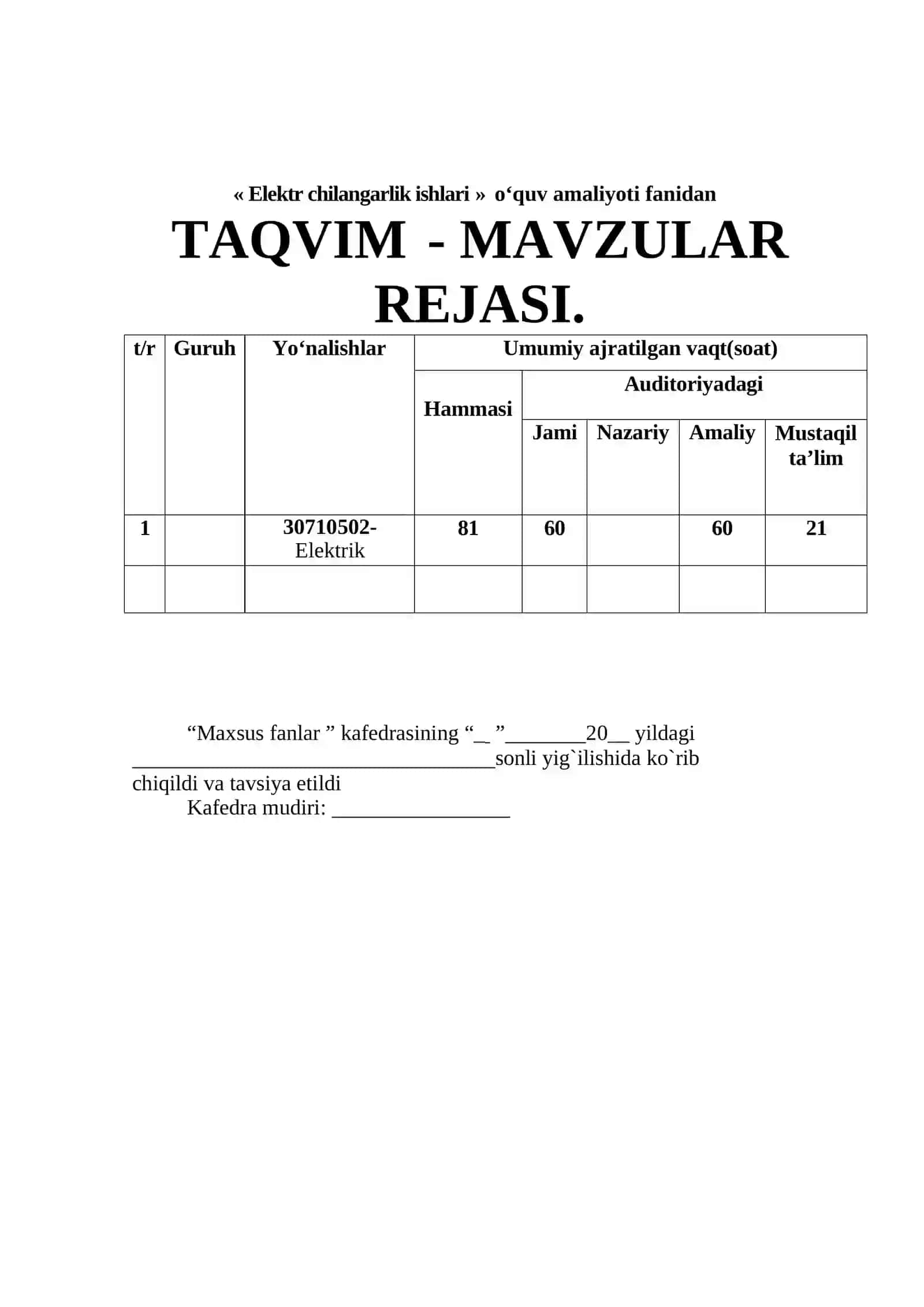 « Elektr chilangarlik ishlari » o‘quv amaliyotidan   O‘ Q I T I SH	M A T E R I A L L A R I 4
