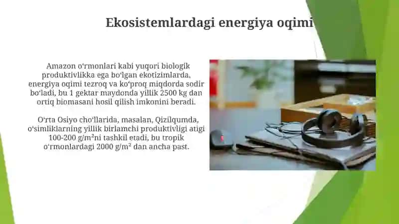 Ekologik tizim turlari va biologik mahsuldorlig 4