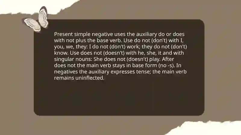 Present simple 4