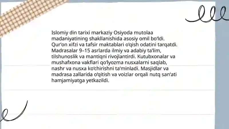 Mutolaa madaniyati genezisi va tarixiy omillari 4