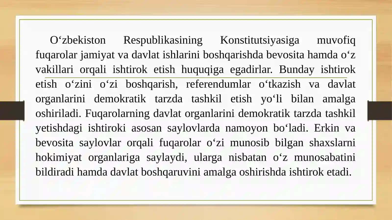 Saylov tushunchasini o'rgating 4