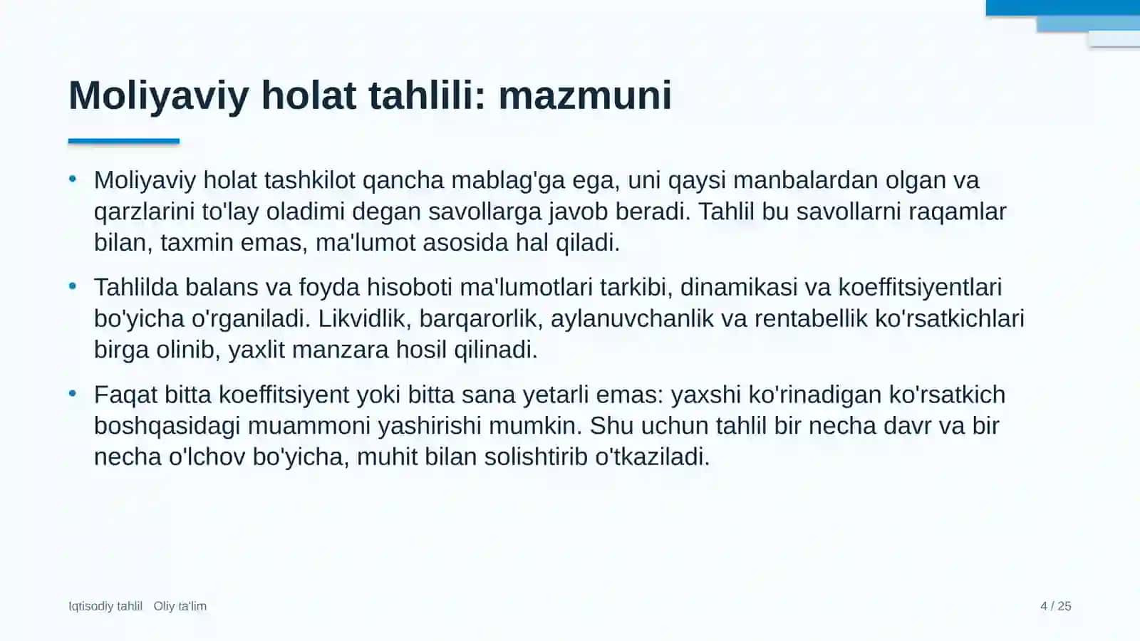 Yetkazib berish xizmatlarida moliyaviy holat tahlili 4