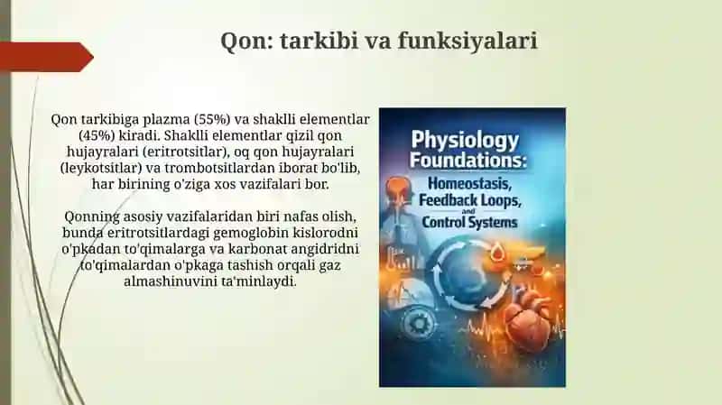 Fizologiya faniga kirish qon aylanish tizimining fiziologik asoslari 4