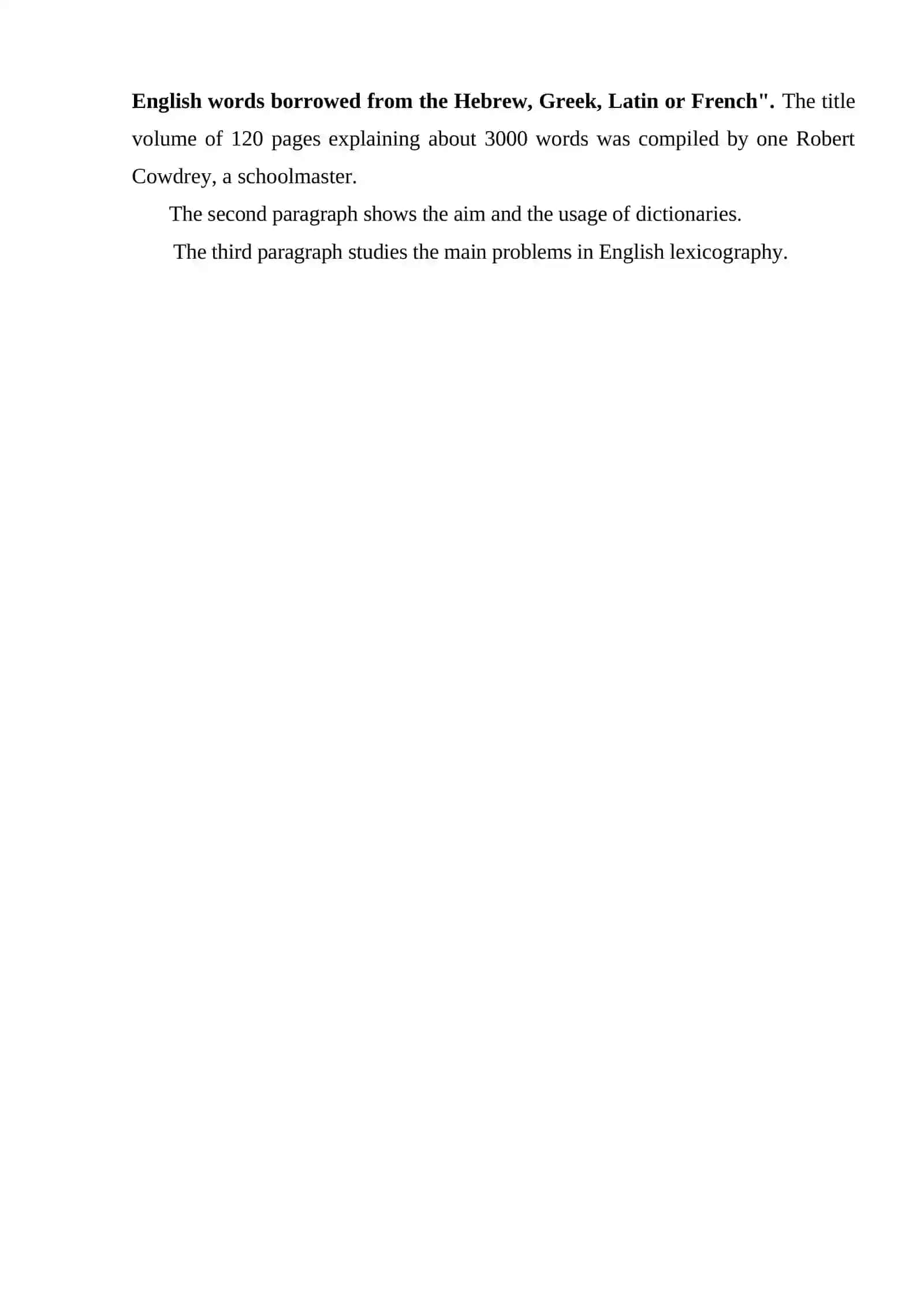 THE PROBLEM OF DICTIONARY COMPILING 4