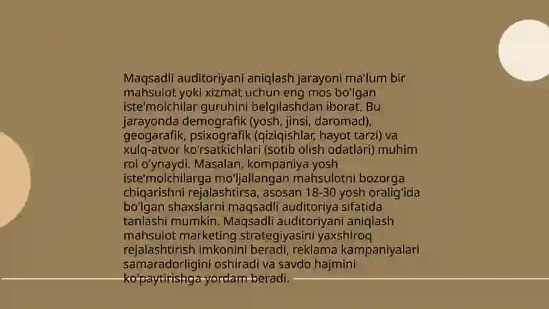 Bozor segmentatsiyasi 4