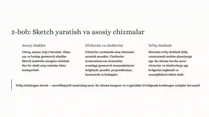 SOLIDWORKS tizimida modellashtirishю 4
