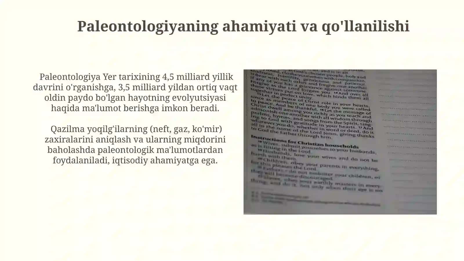 Paleontologiyaning fan sifatida shakllanishi, predmeti, funksiyalari, kategoriyalari 4