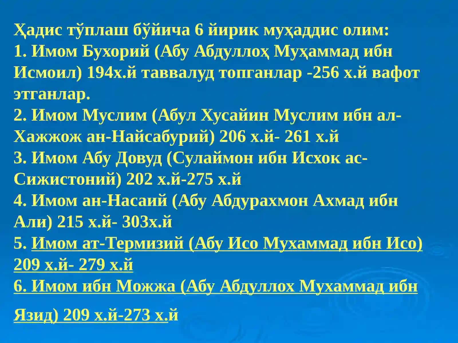 ABU ISO MUHAMMAD AT-TERMIZIYLARNING HAYOTI VA ILMIY MEROSI 4