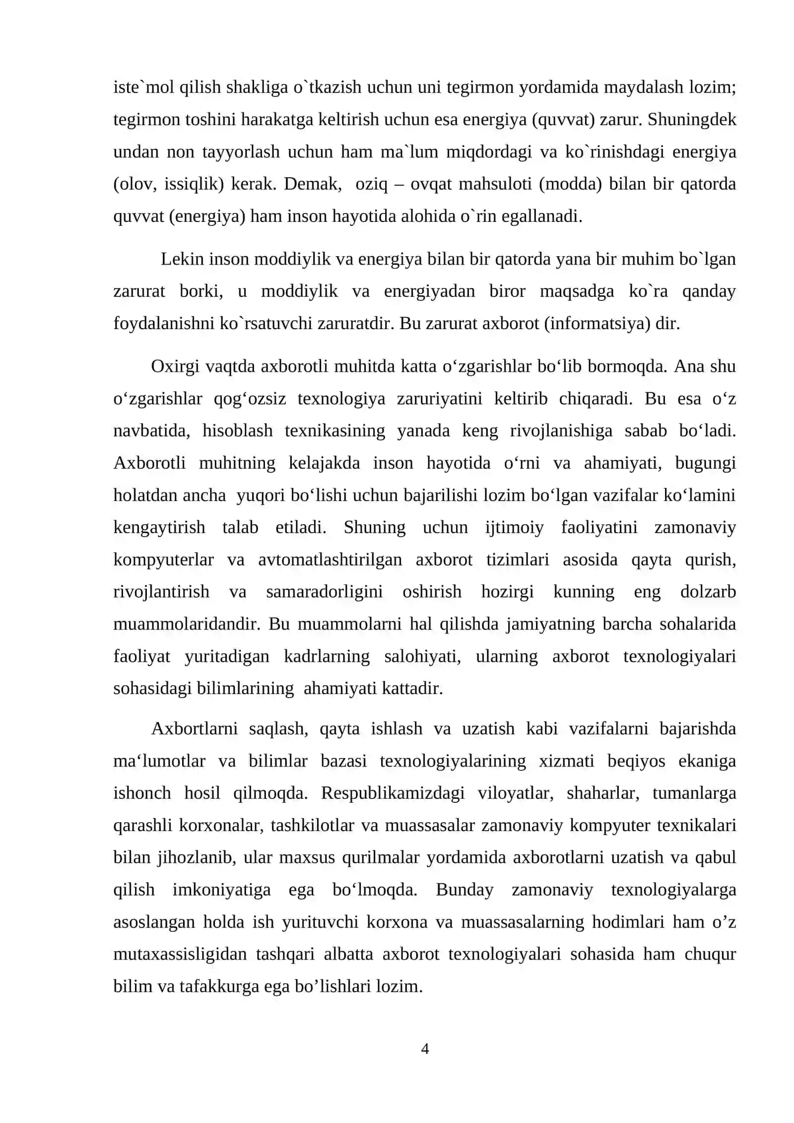 « Sonlarni  bir  sanoq  sistemasidan boshqasiga  o‘tkazishni  o‘rgatuvchi  dastur tuzish » mavzusidagi  BMI 4