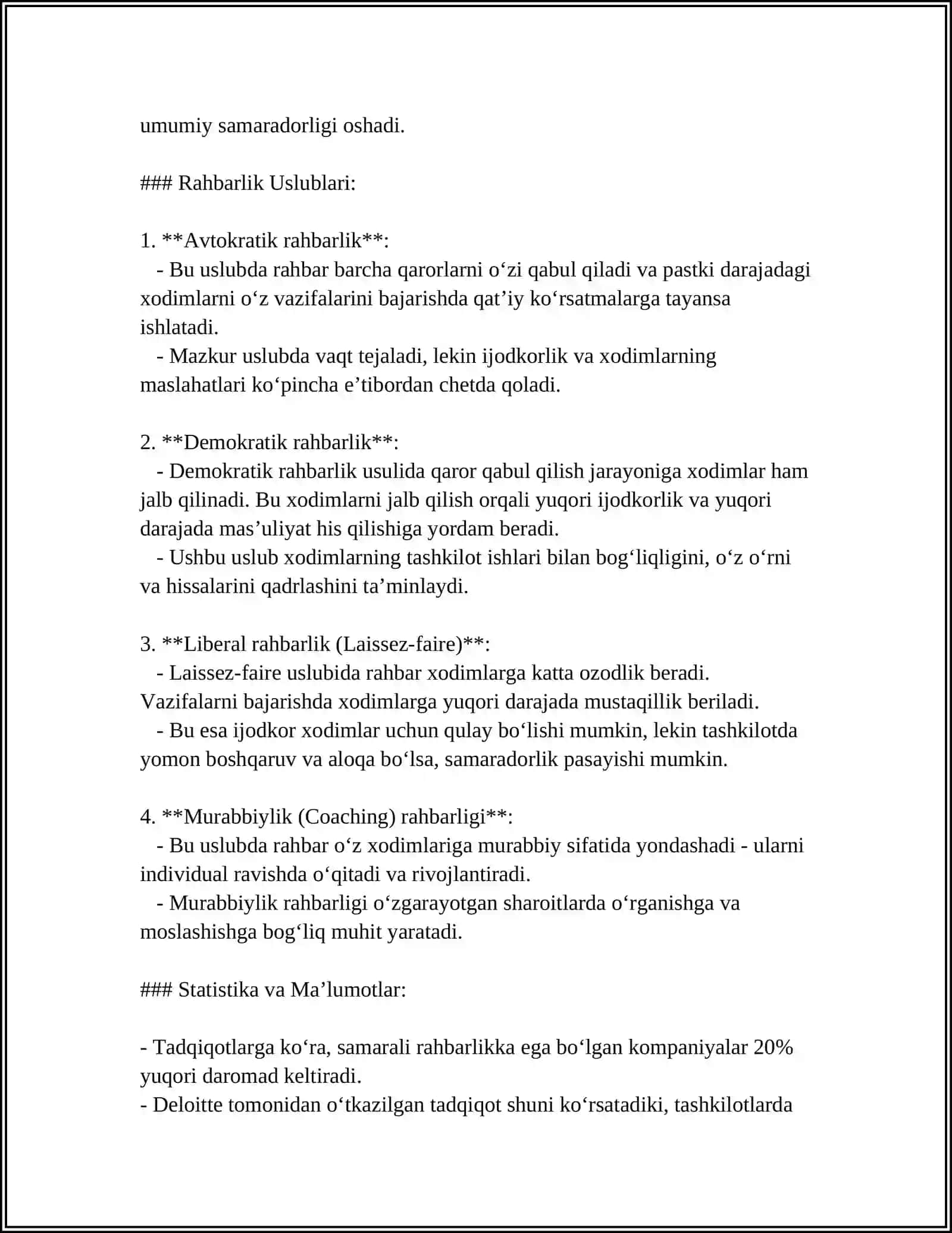 BIZNESDA BOSHQARUV VA JAVOBGARLIK 4