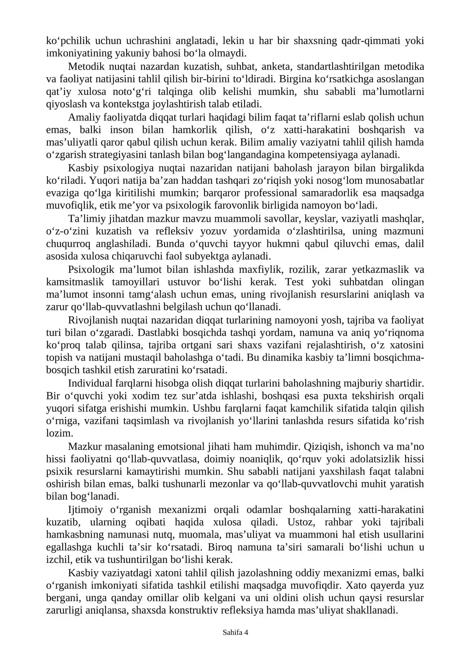 Shaxsning bilish jarayonlari: diqqat va uning turlari 4