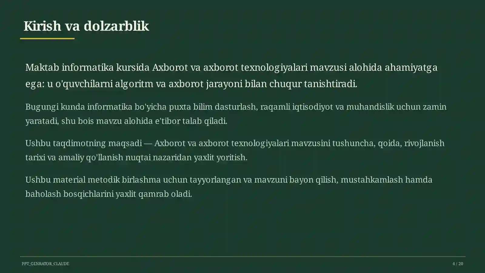 Axborot va axborot texnologiyalari (5-sinf) 4