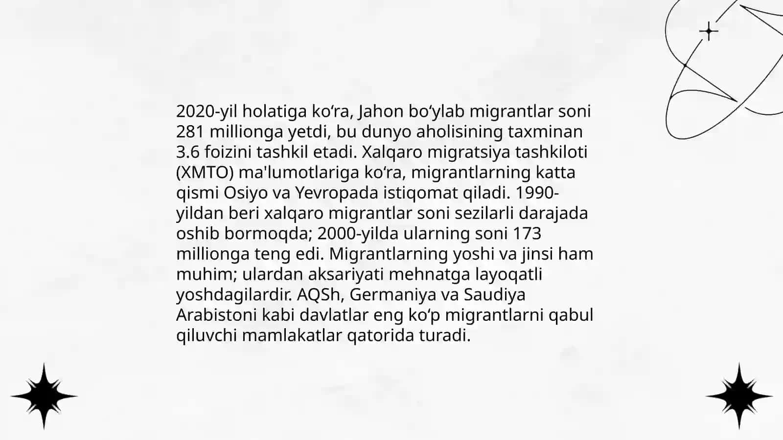 Xalqaro migeratsiya tashkilotining statistikasi 4
