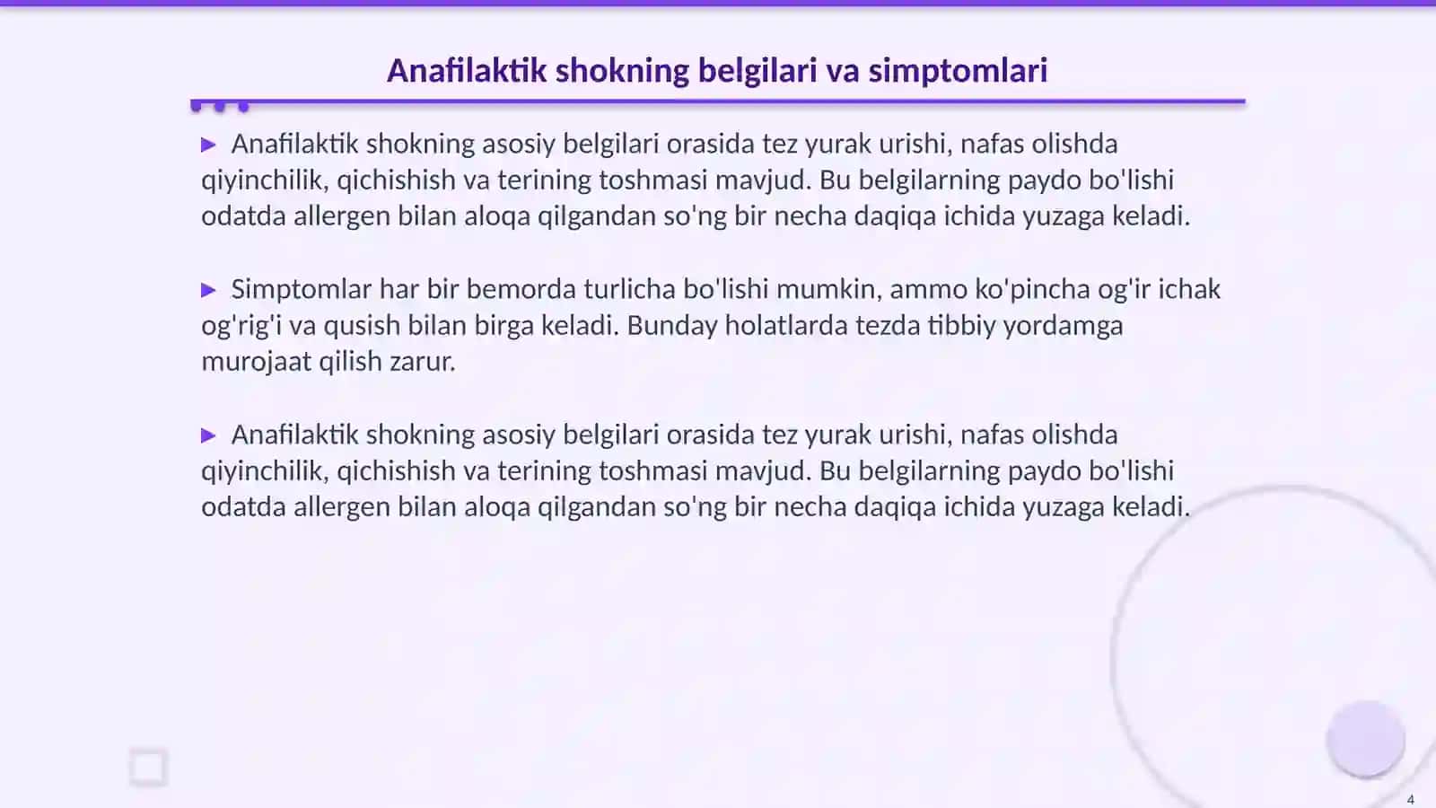 Anafilaktik shok va uni davolash 4