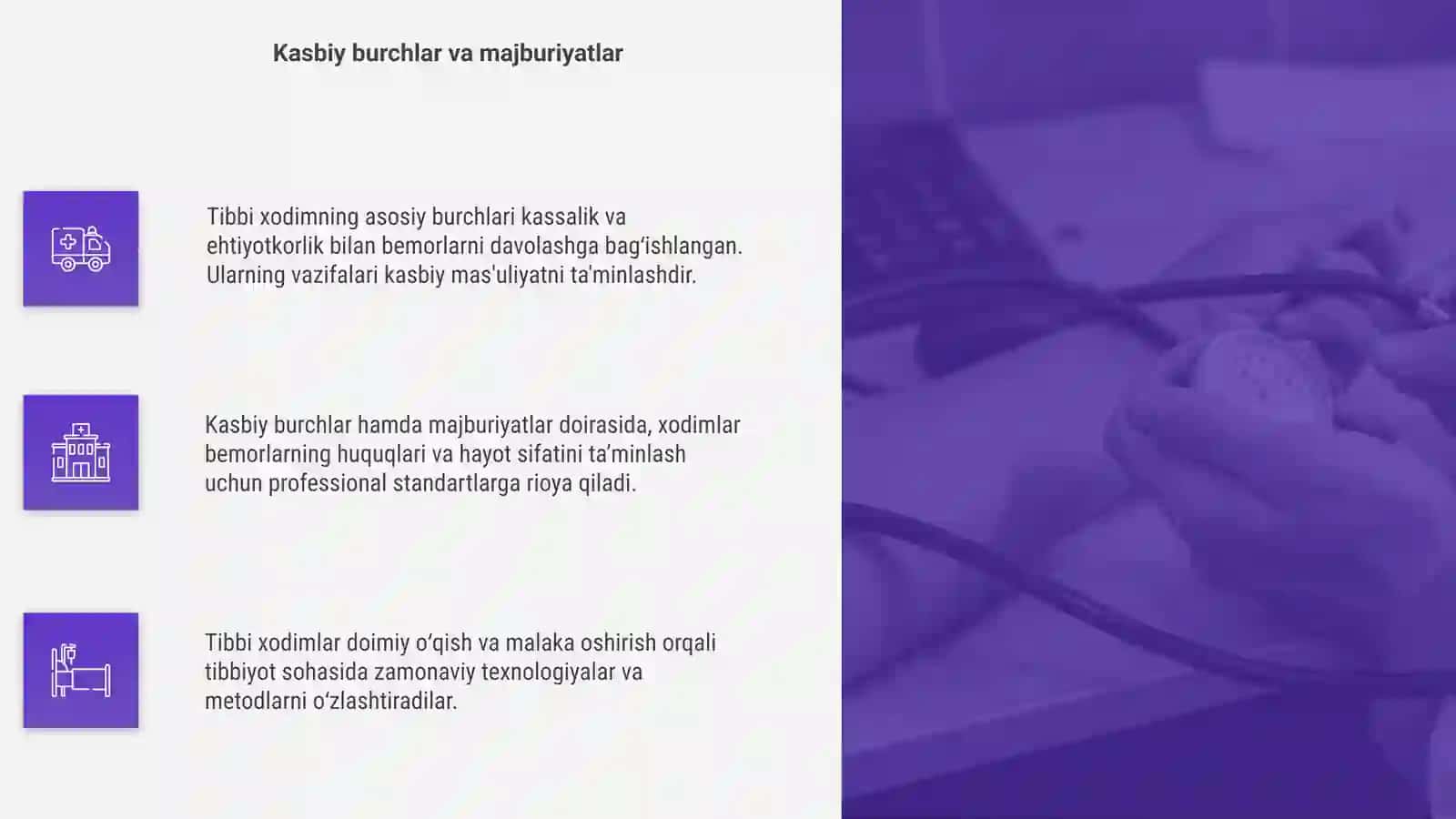 Tibbiyot xodimi burch va vazifalari 4