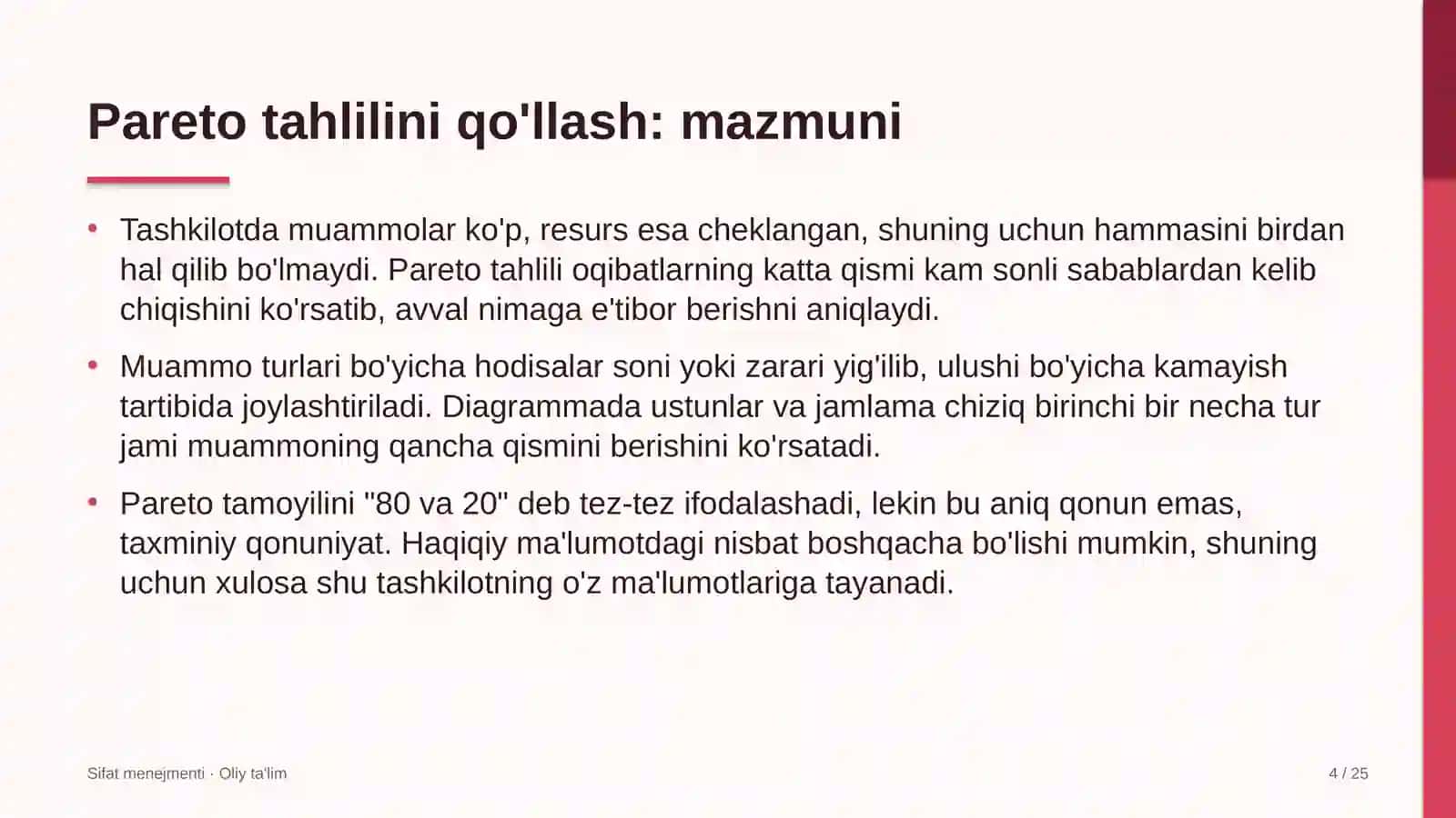 Sifat Menejmenti · Oliy Ta'limga Tayyormi 4