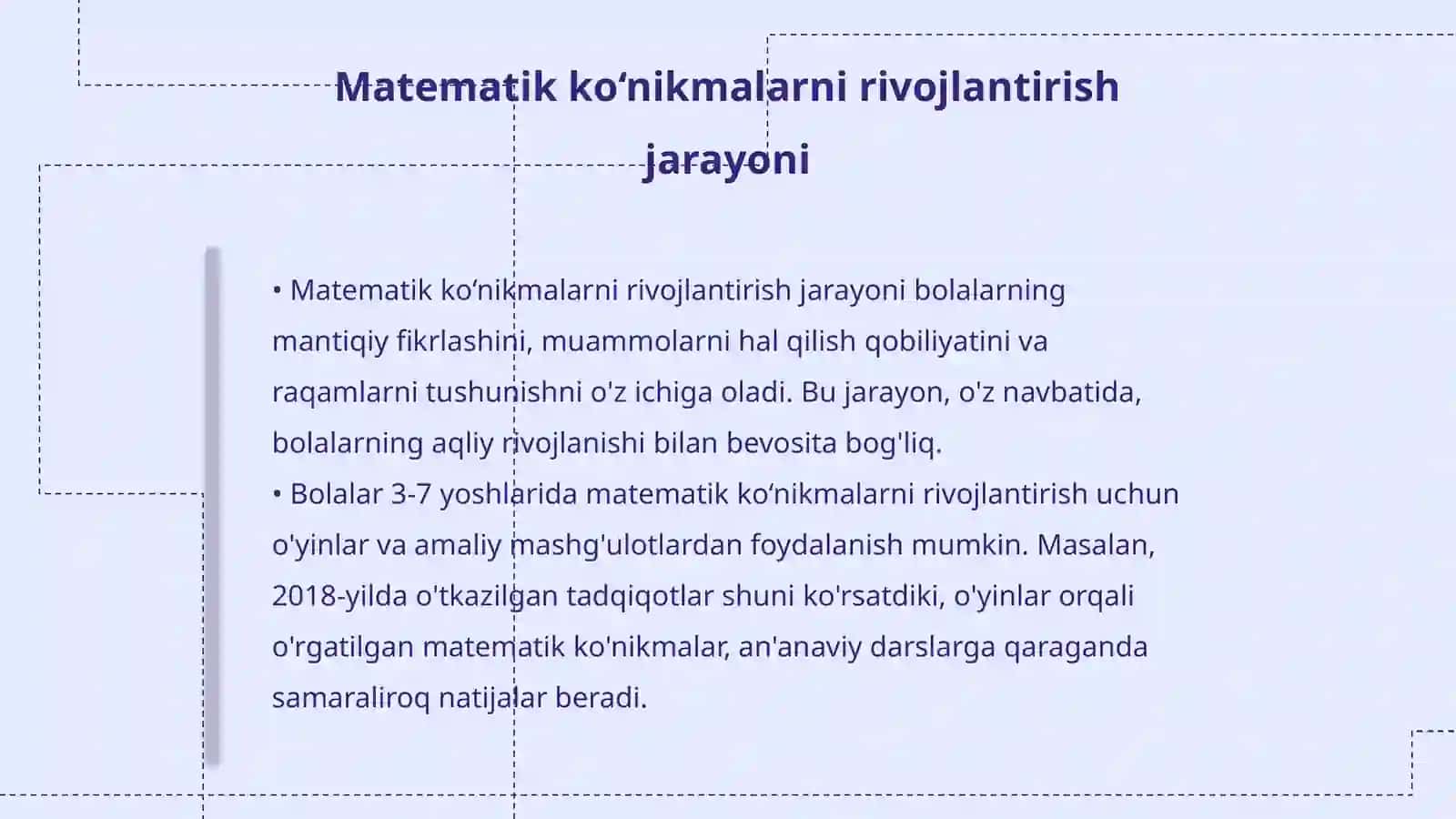 Aqliy rivojlanishning kechikishi va uningmatematik ko‘nikmalarga ta’siri 4