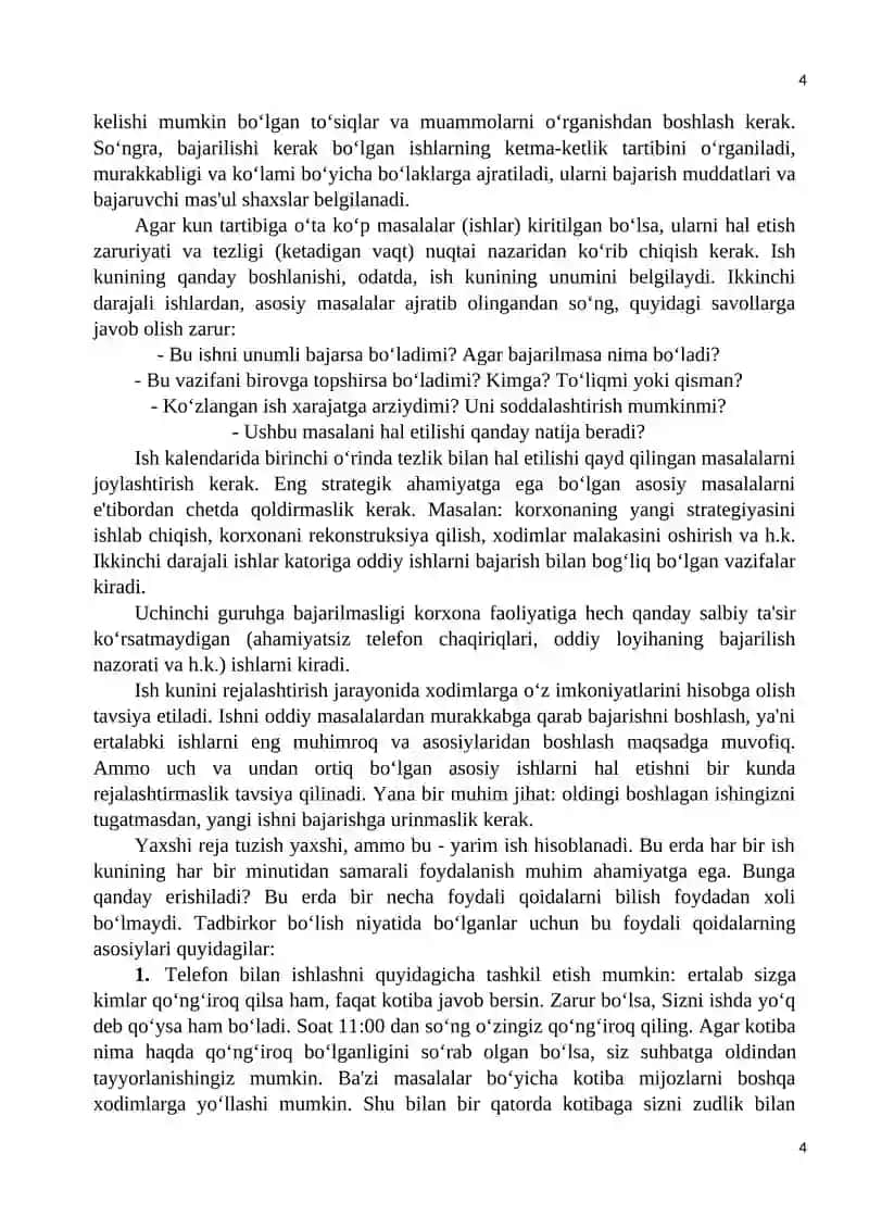 Tadbirkorning Sifat Fazilatlari, Tadbirkorlik Strategiyasi va Taktikasi 4
