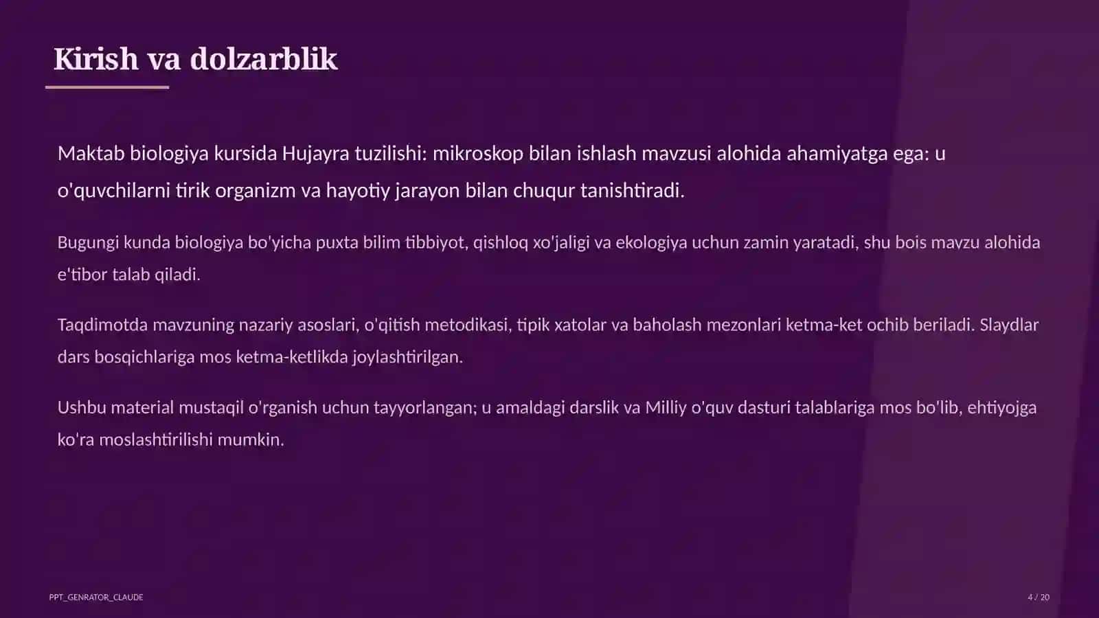 Hujayra tuzilishi: mikroskop bilan ishlash (5-sinf) 4