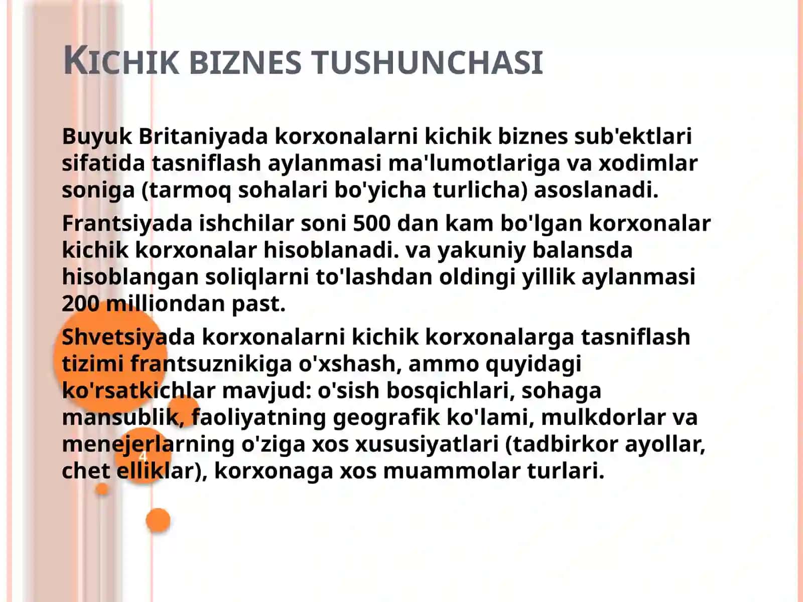 Kichik biznes tushunchasi 4