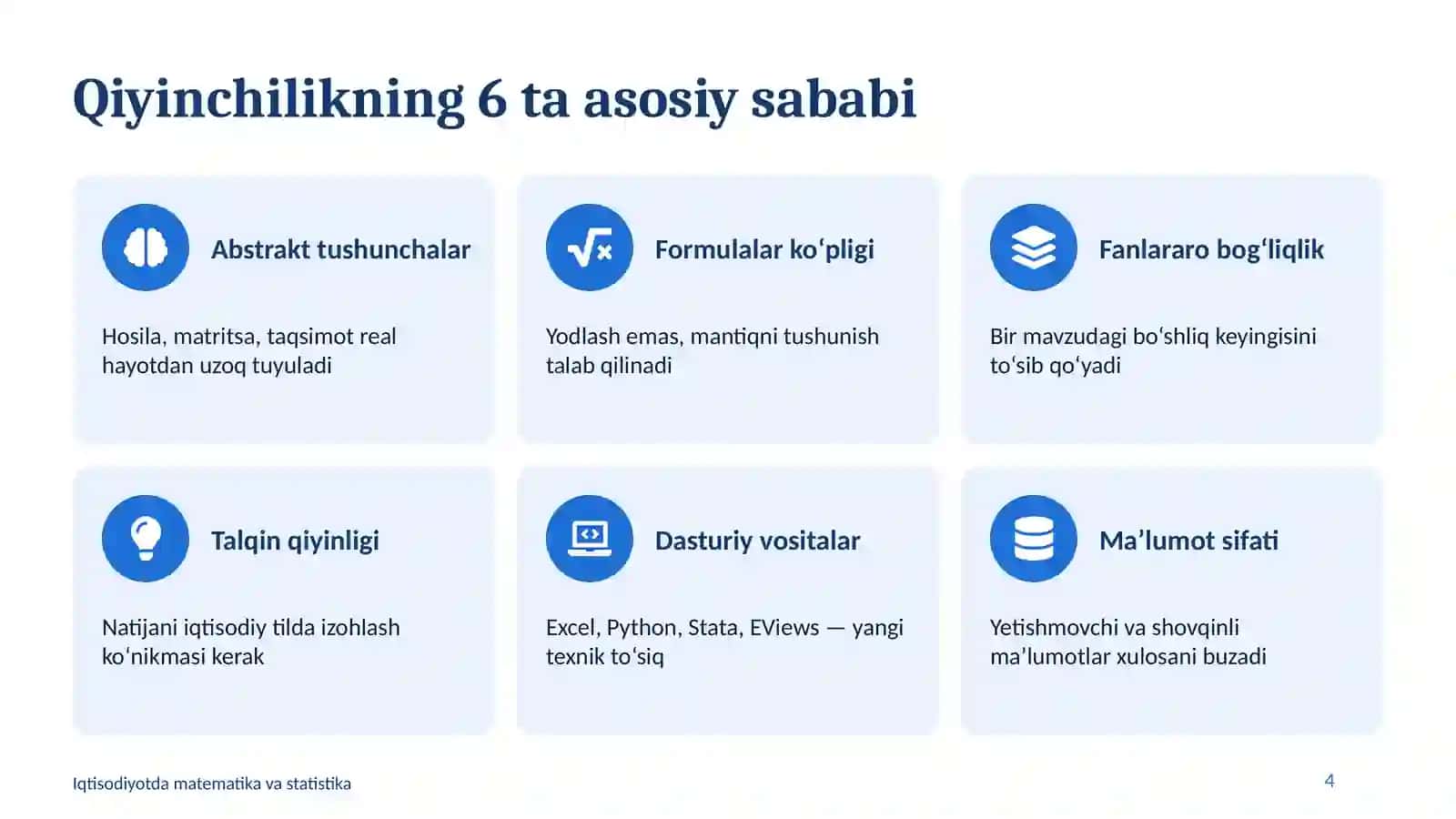 Matematika va statistika 4