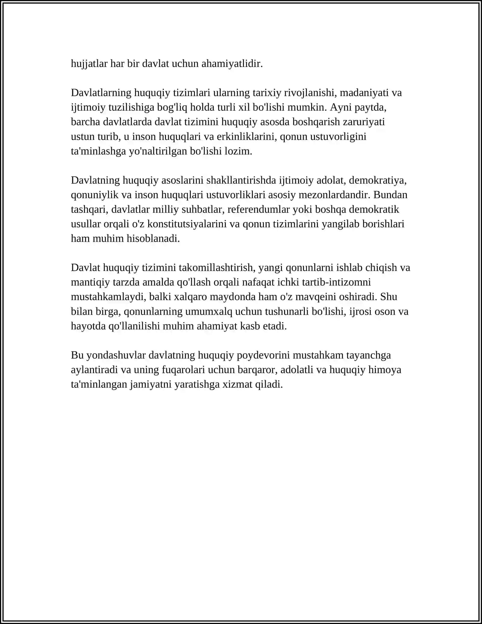 O'ZBEKISTON RESPUBLIKASINING KANSTITUTSIYASIDA JAMIYAT DAVLAT VA HUQUQ MASALALARI 4