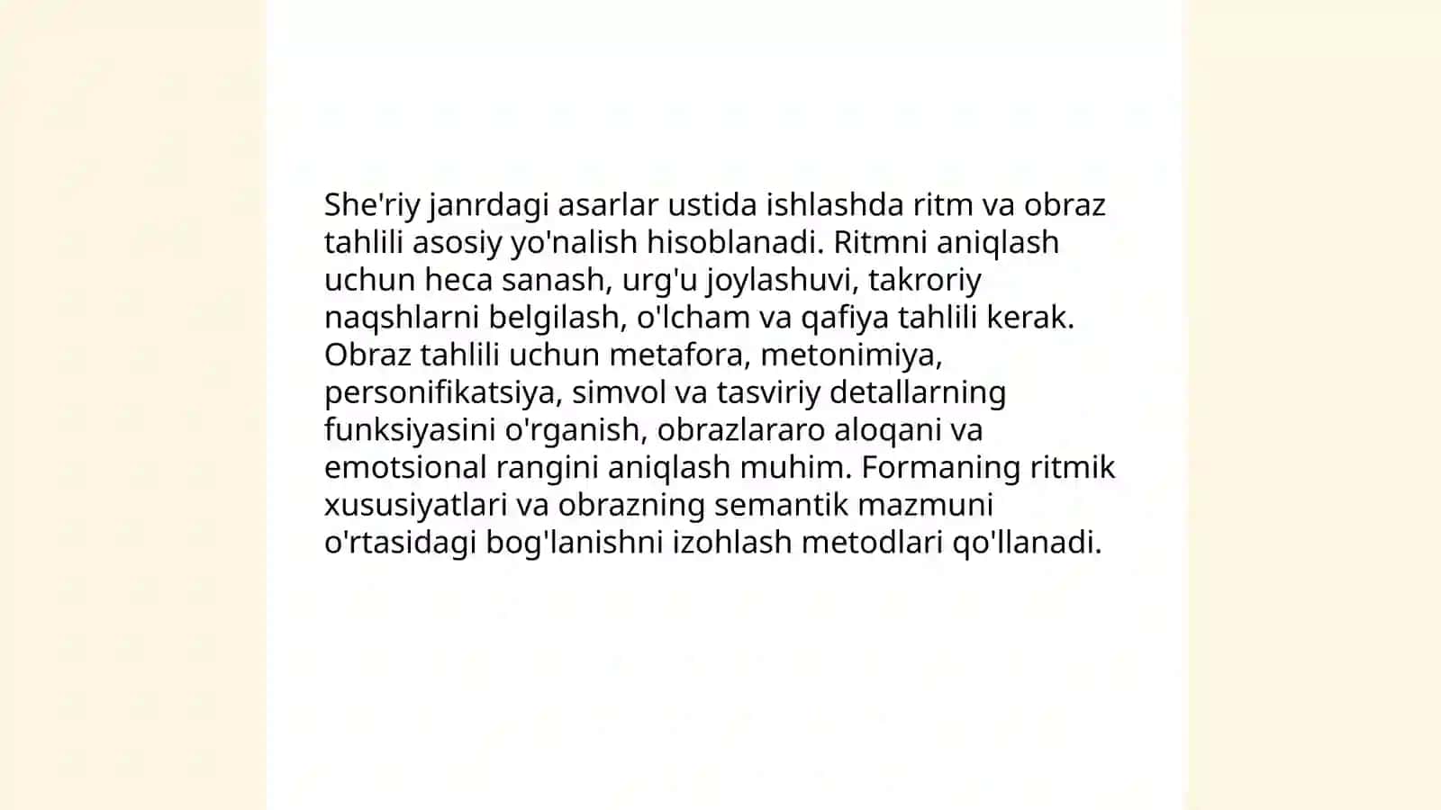 Janrlar bo‘yicha badiiy matnlarni tahlil qilish metodlari 4