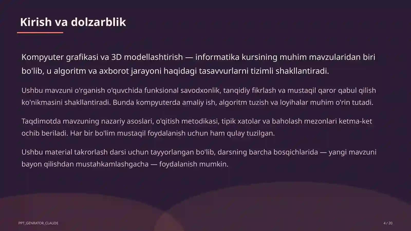 Kompyuter grafikasi va 3D modellashtirish (10-sinf) 4