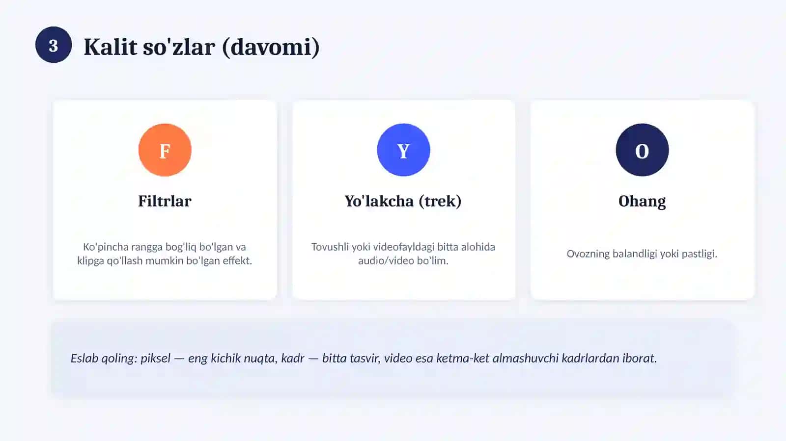 Videoni tahrirlash dasturi. 4