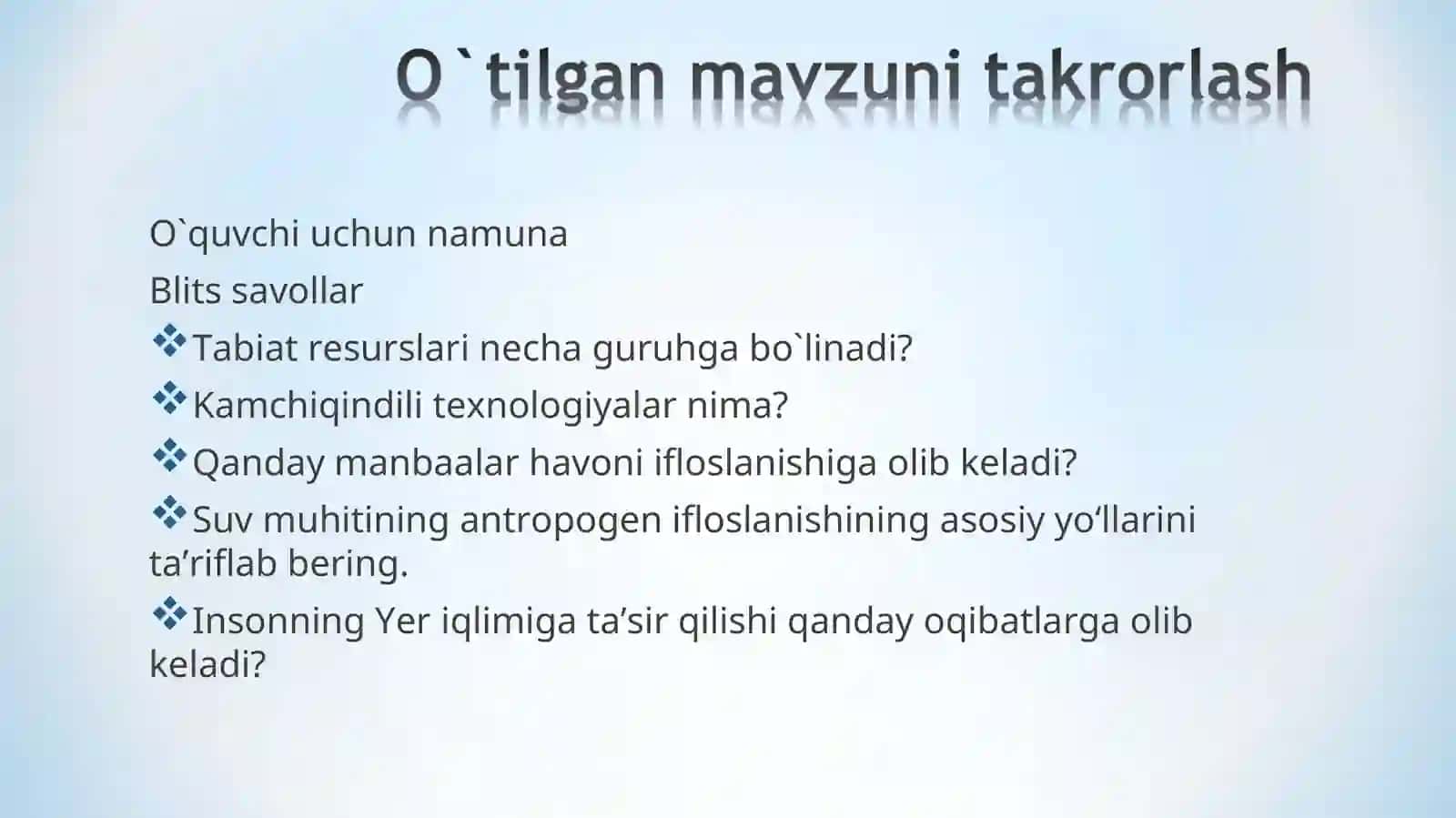 O’simlik va hayvonot olamini muhofaza qilish 4