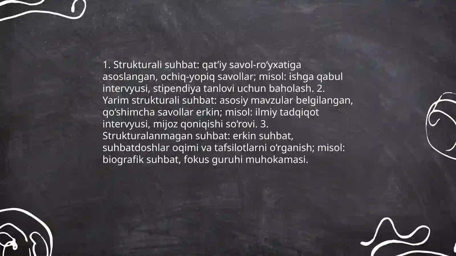 Suhbat metodi, misollar asosida 4