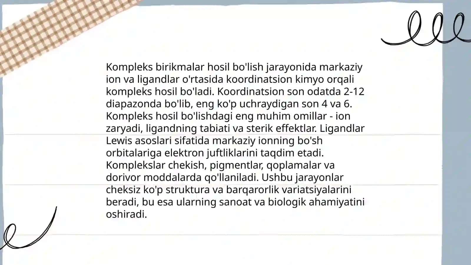 Endogen kompleks birikmalar.Xelatoterapiya asoslari 4