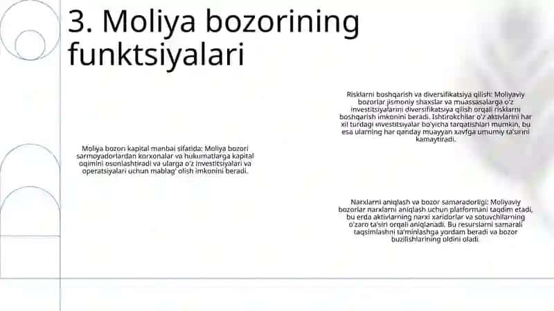 Moliyaviy Bozorning Mohiyati Zarurligi Asosiy Vazifalari Va Turlari 4