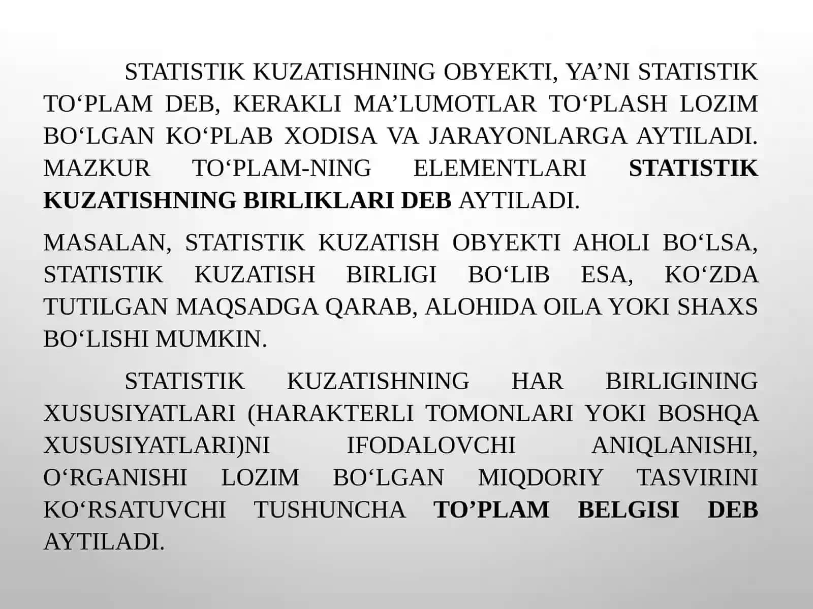 Statistik ma’lumotlarni to‘plash nazariyasi va amaliyoti 4
