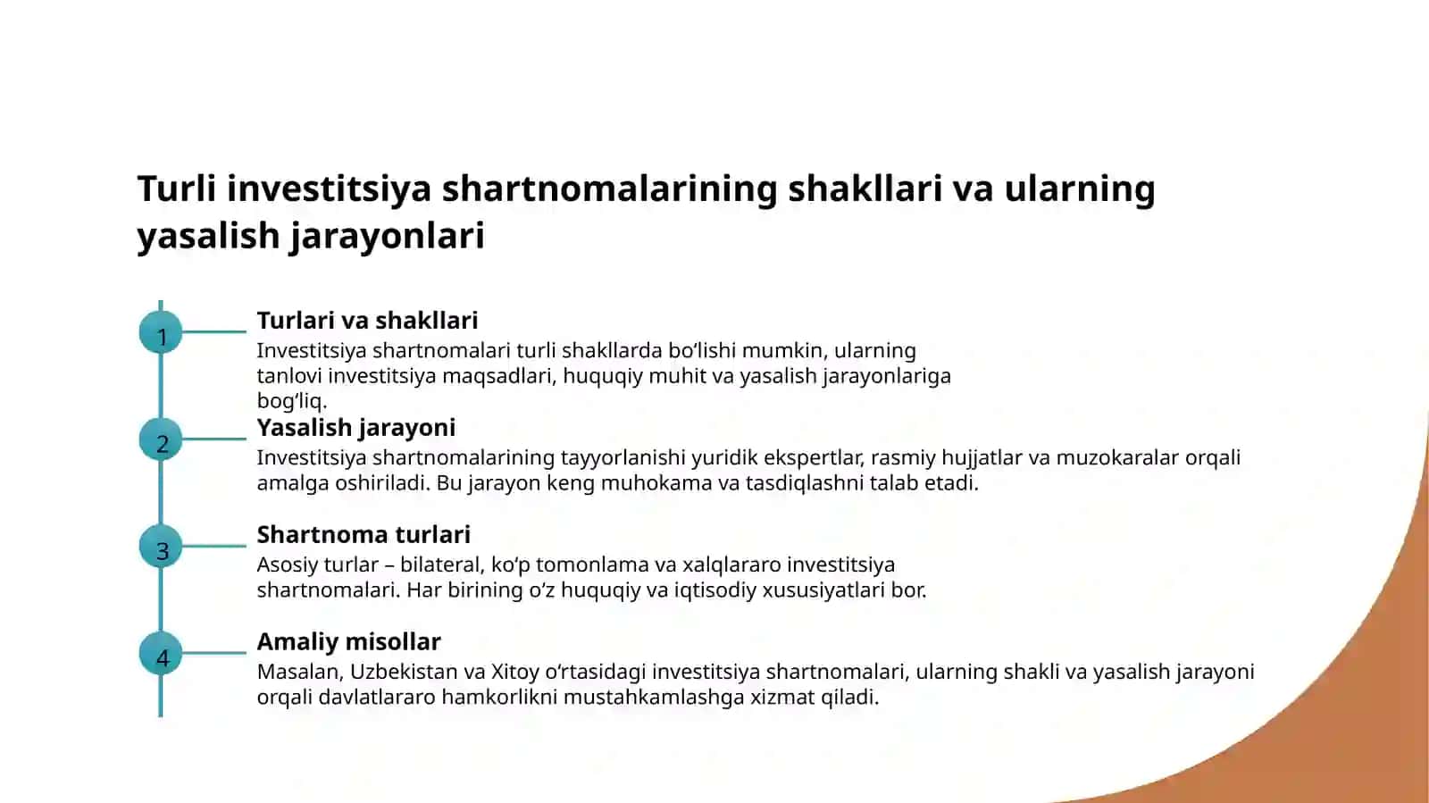 Xalqaro investitsiya shartnomalari va ularning turlari 4