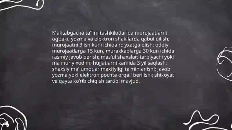 MAKTABGACHA TAʼLIMTASHKILOTLARIDA JAMOATCHILIK FIKRINI HISOBGA OLISHDA MUROJAATLARNING O‘RNI 4