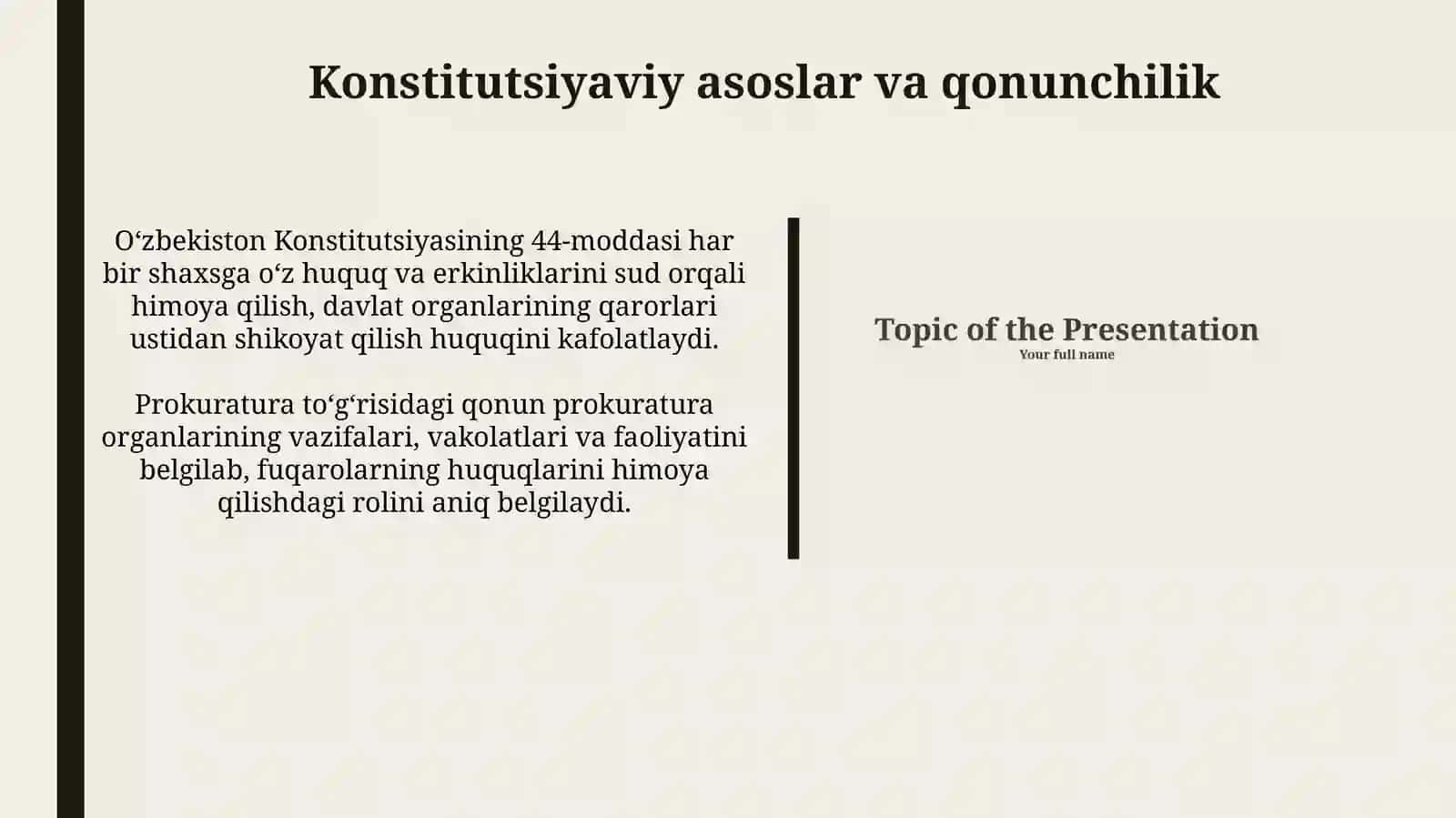 Prokuratura fuqarolarning huquq va erkinliklarini ta'minlash organi sifatida 4