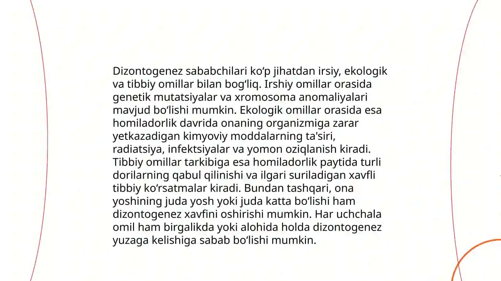 Dizontogenetika parametrlari 4