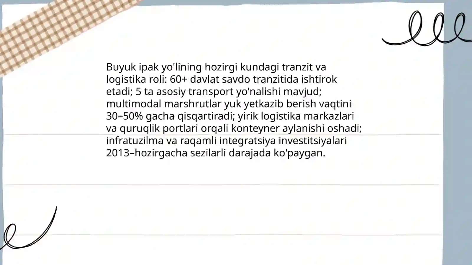 Buyuk ipak yo'lining hozirgi kundagi ahamiyati 4