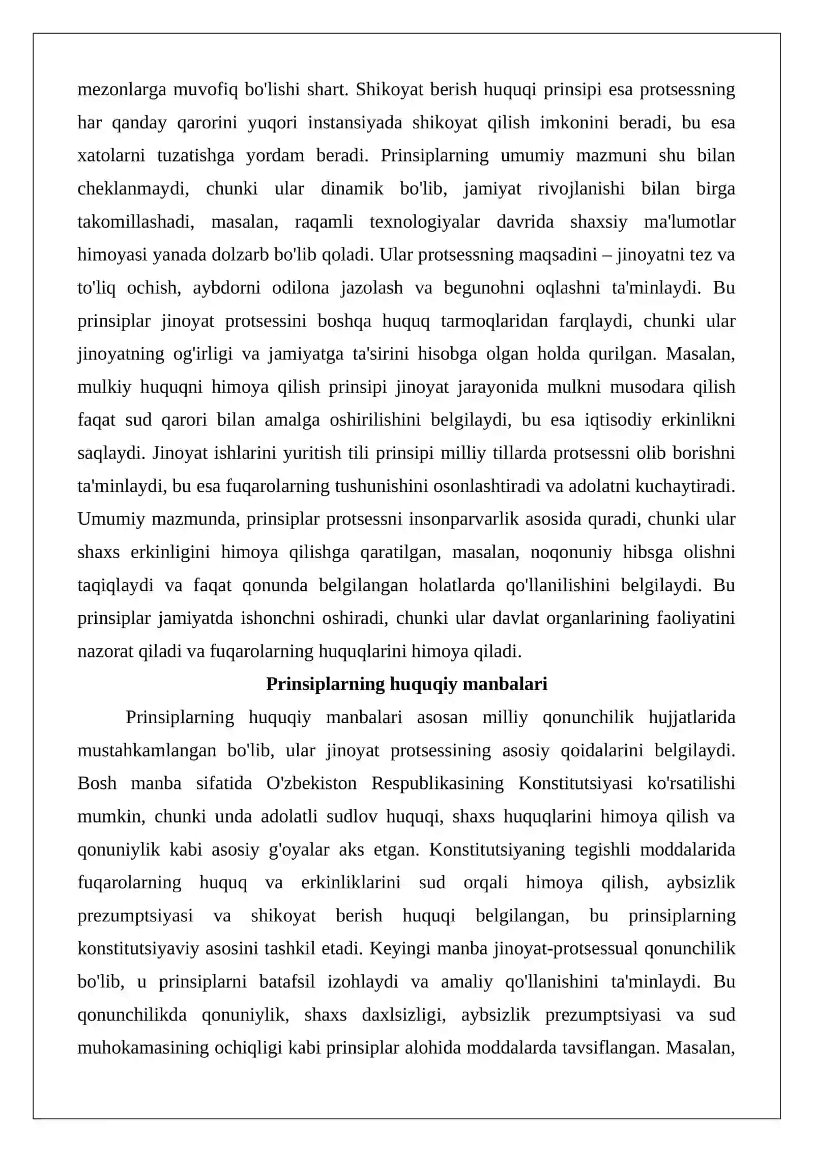 Jinoyat protsessi printsiplari va ularning axamiyati 4