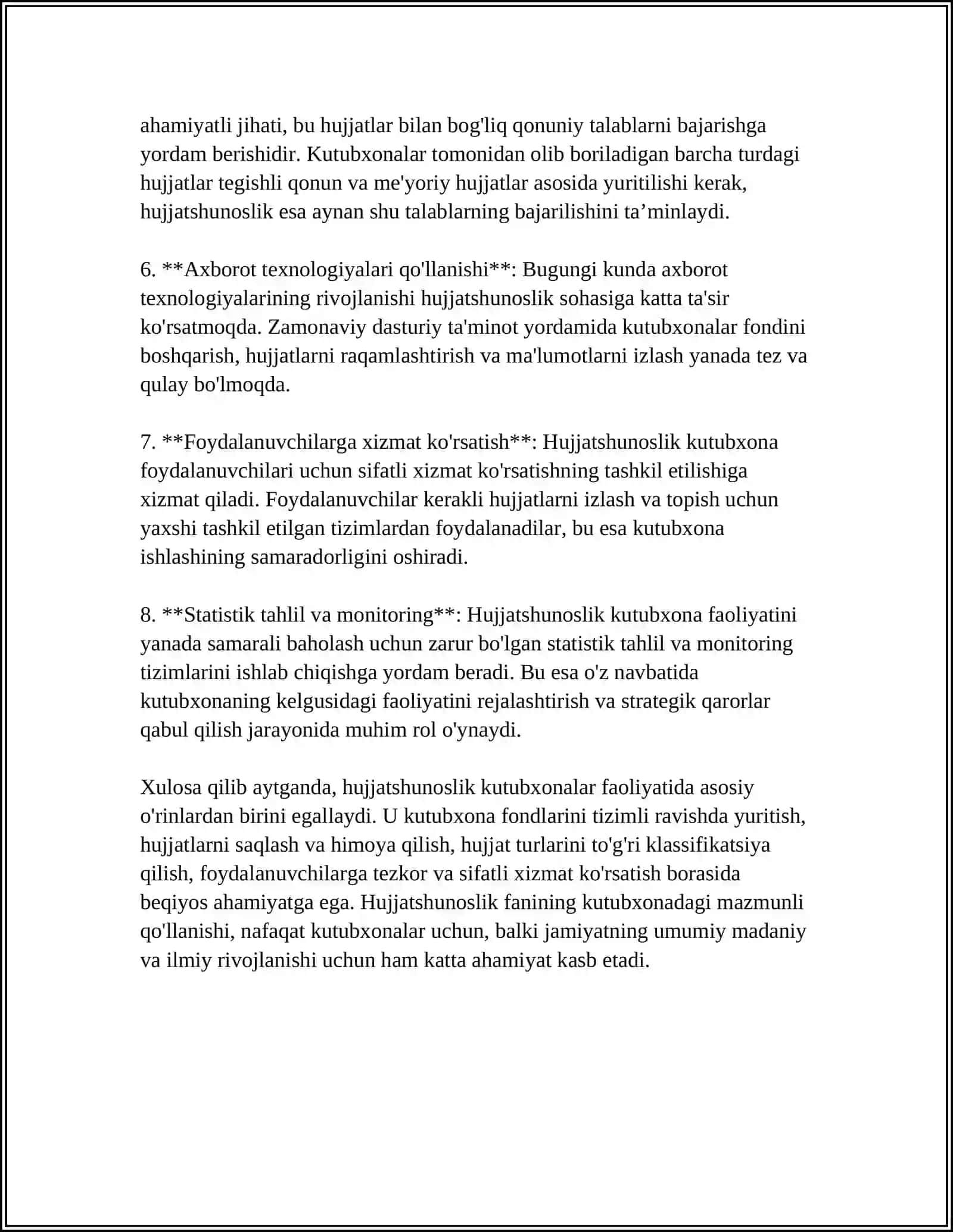 KUTUBXONADA HUJJATSHUNOSLIK FANINING TA’SIRI 4