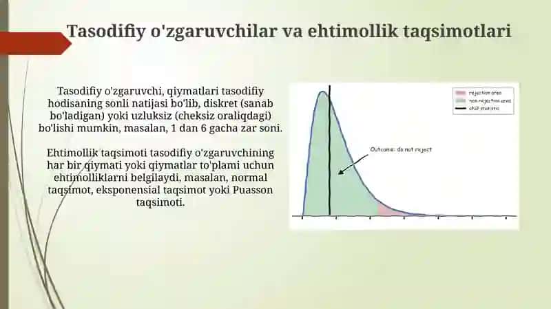 Ekonometrikada ehtimollar nazariyasi va matematik statistikaning asosiy tushunchalari 4