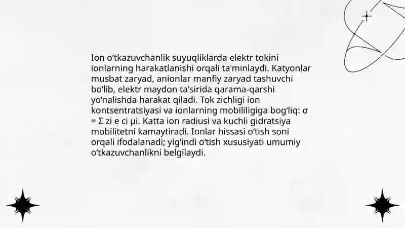 Suyuqliklarda elektr toki 4