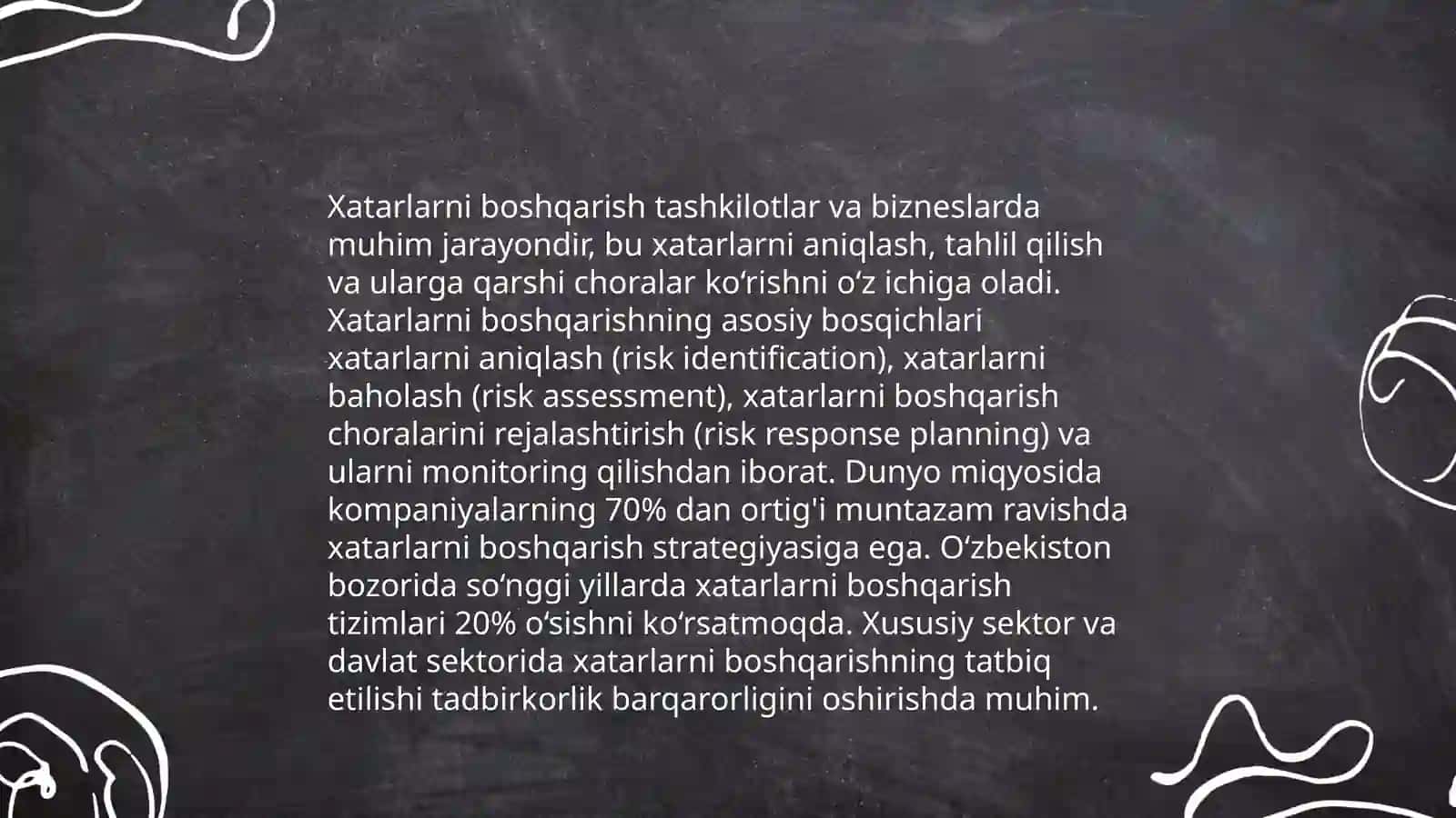 Loyihani boshqarish tushunchasi 4
