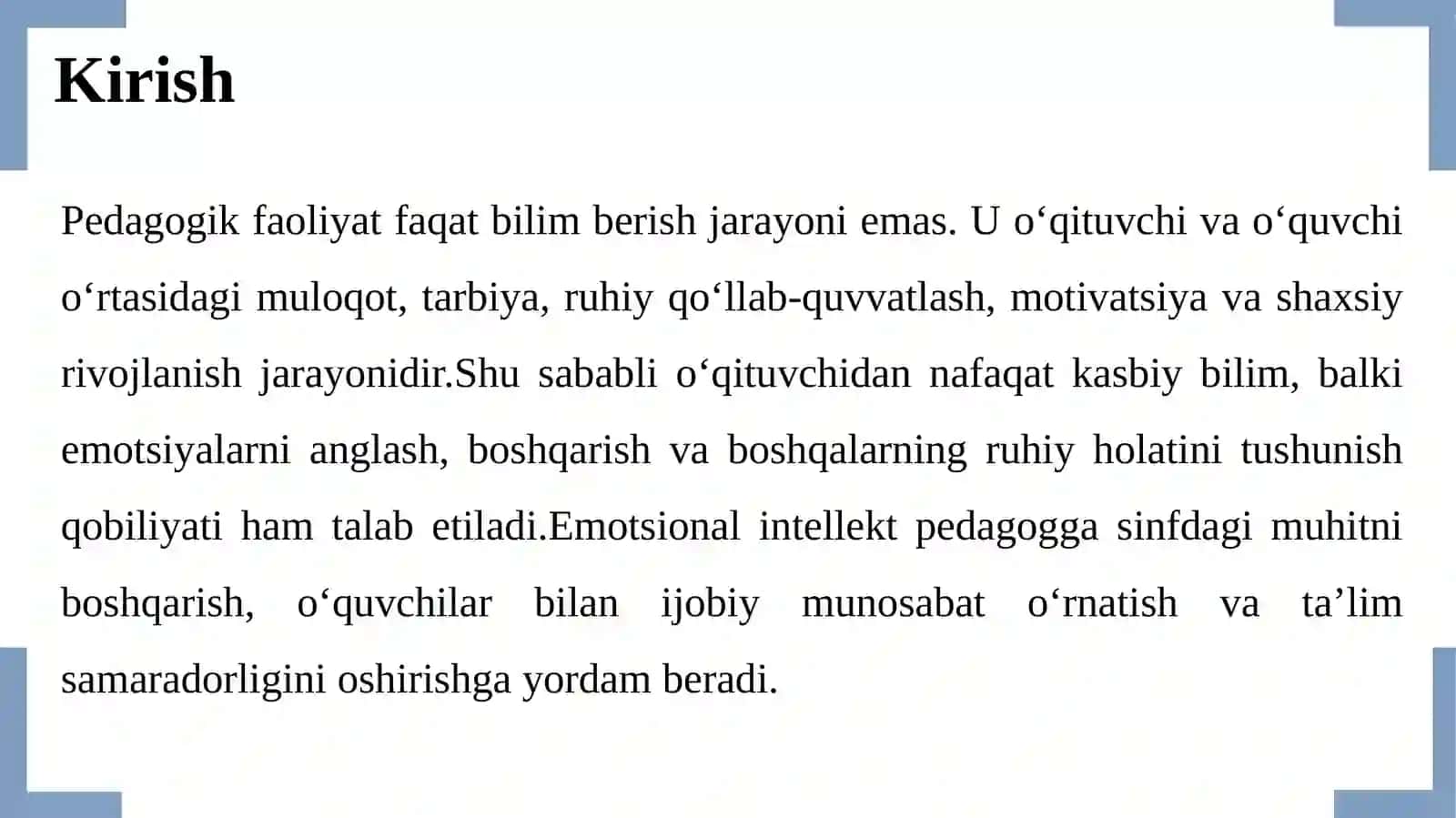 Pedagogik faoliyatda emotsional intellekt va uning ahamiyati 4