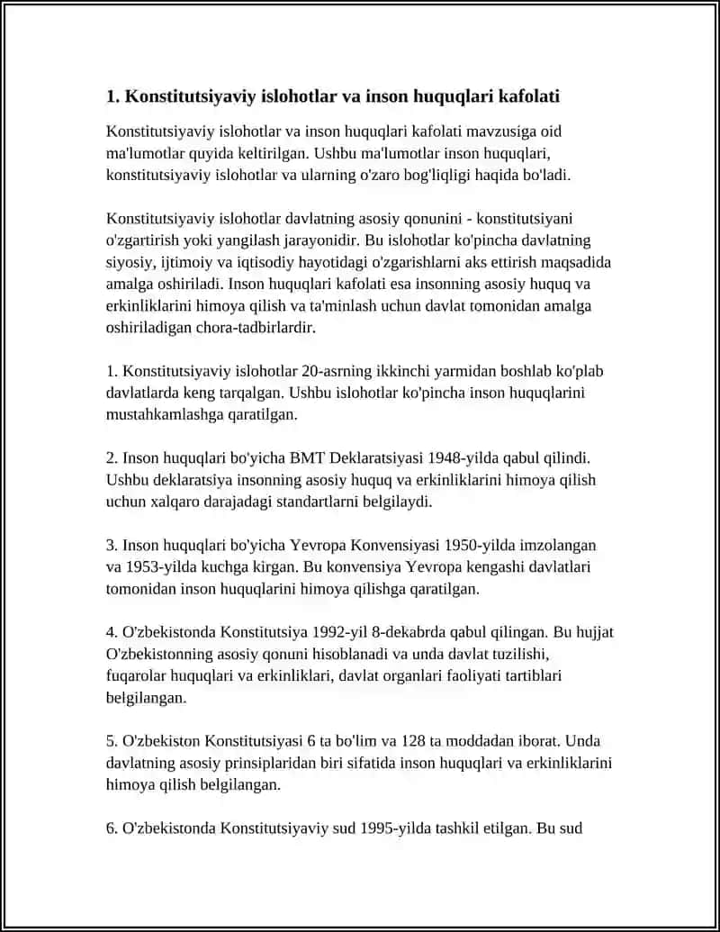 YANGI O'ZBEKISTONDA INSON HAQ-HUQUQLARI VA ERKINLIKLARI KAFOLATLATINING YARATILISHI 4