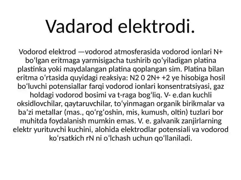 Vodorod elektrodi 4