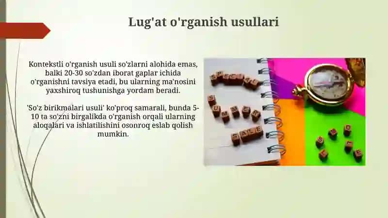 Lug'at boyligini oshirish 4