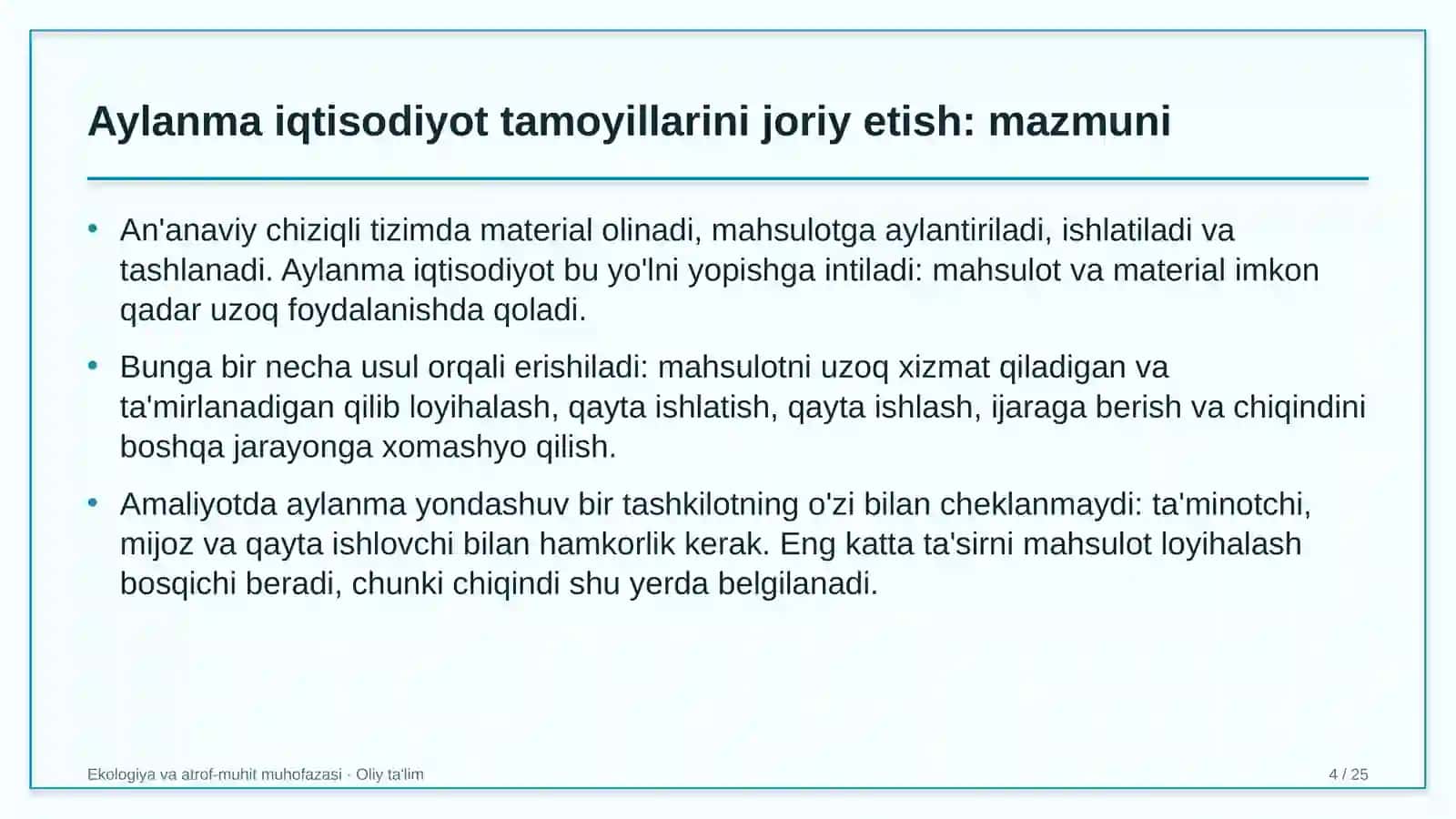 yo'l qurilishida aylanma iqtisodiyot tamoyillarini joriy etish 1021 4