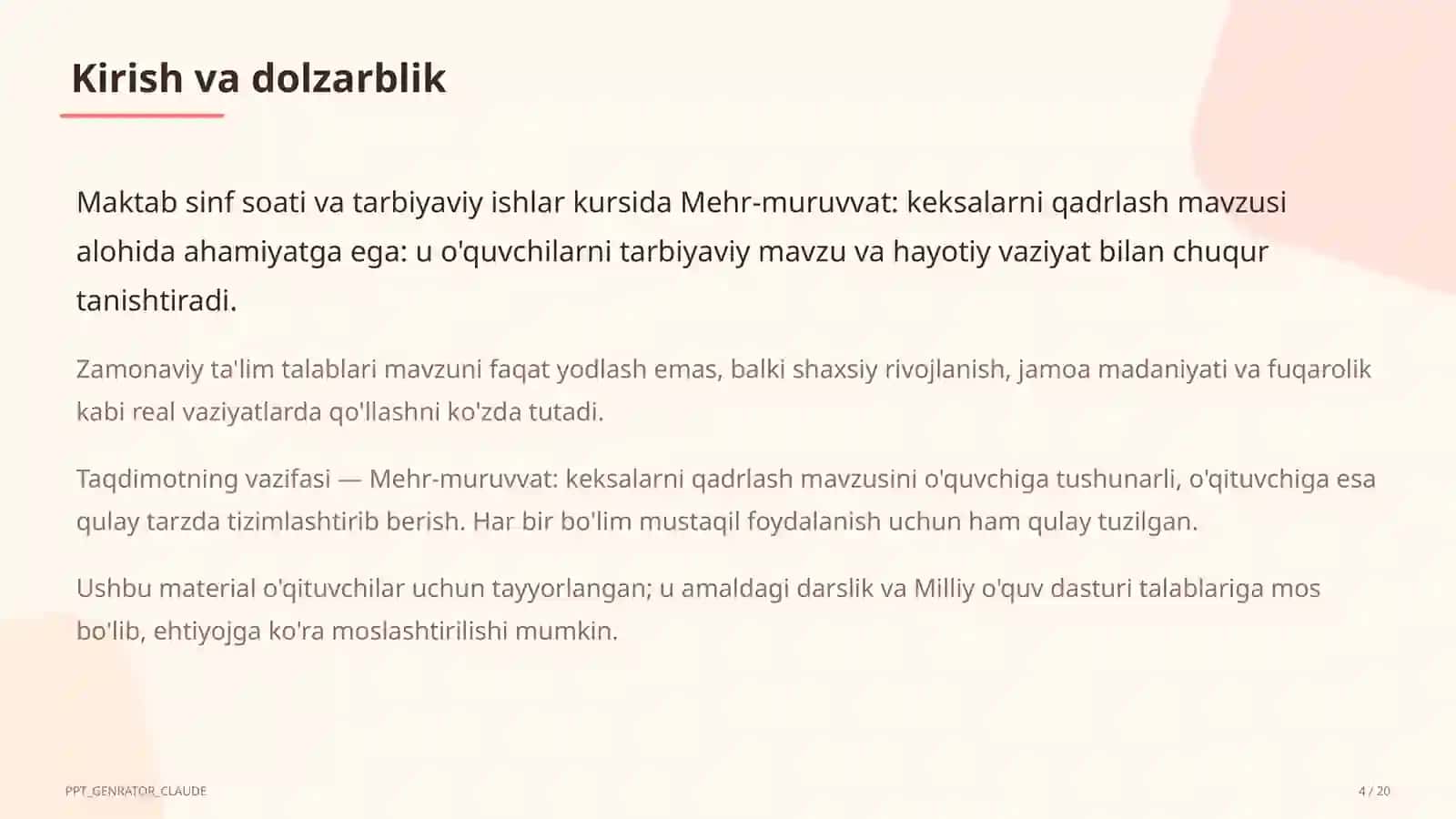 Mehr-muruvvat: keksalarni qadrlash 4